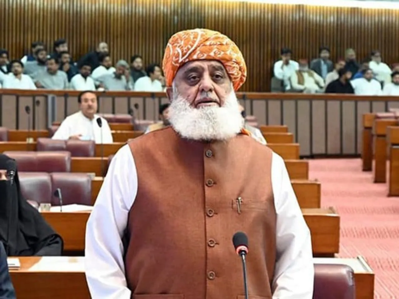 Jamiat Ulema-i-Islam (JUI-F) chief Maulana Fazlur Rehman (Image Source: Facebook/@Pakistan National Assembly)