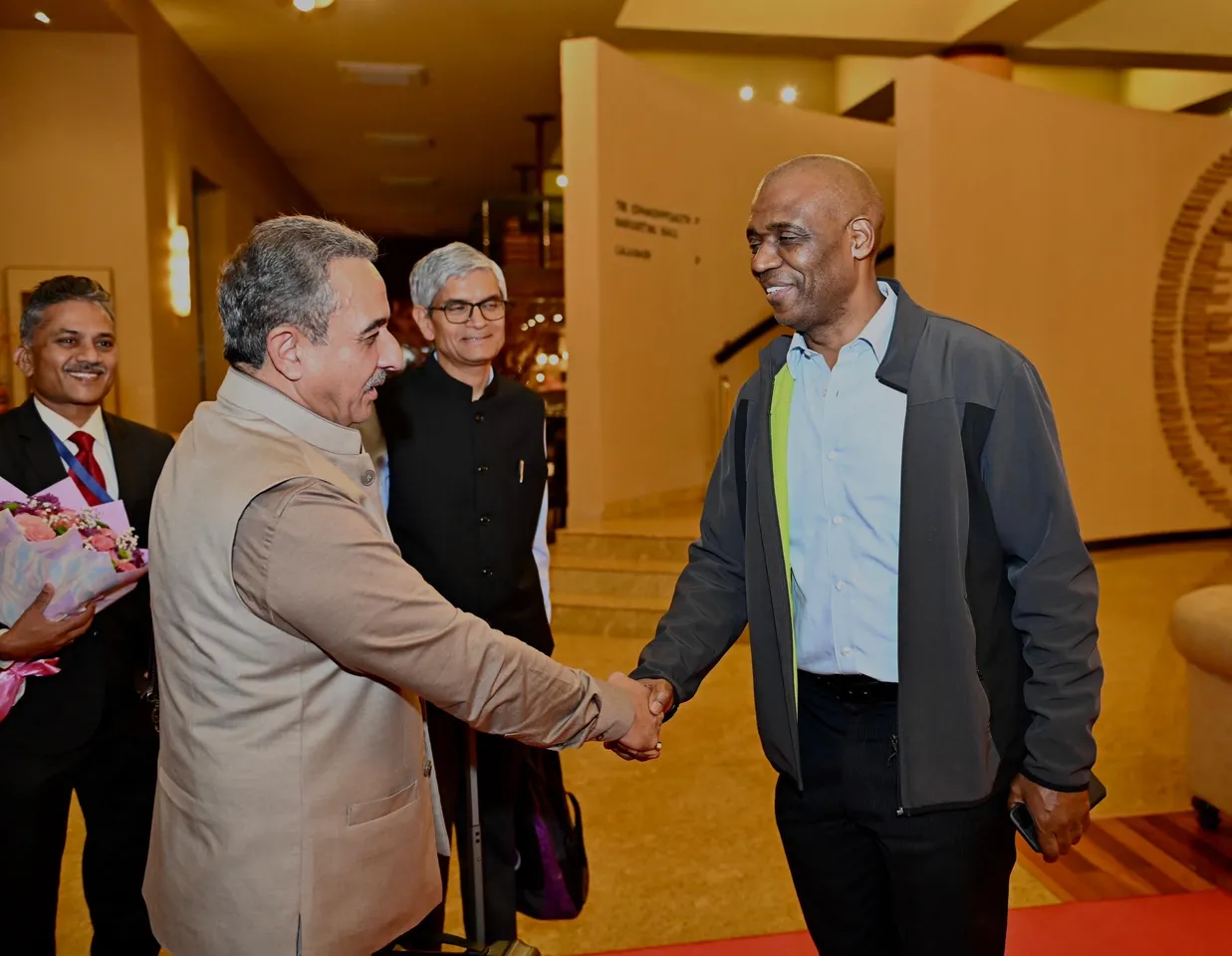 MoS Kirti Vardhan Singh arrives in Kampala to attend 19th NAM Ministerial Meeting (Photo/X@KVSinghMPGonda)