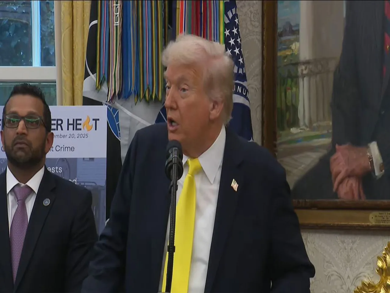 US President Donald Trump speaks at the Oval Office on Hamas disarmament and the ongoing situation in Gaza. (Image Source: The White House/YouTube)