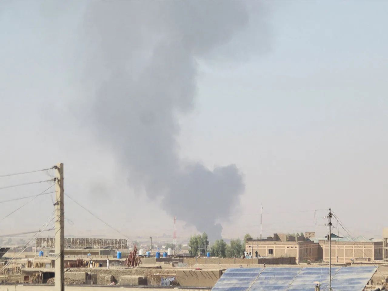 Smoke rises from the Afghan side after exchanges of fire between Pakistani and Afghan forces near the Chaman border in Balochistan, Pakistan. (Photo/Reuters)