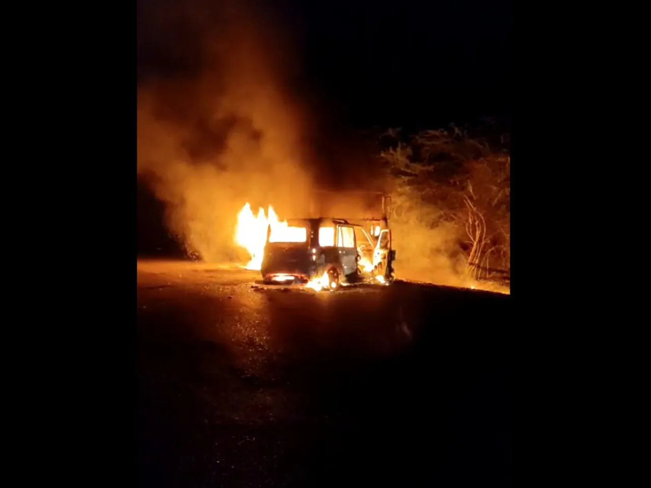 Visual from trailer-car collision in Rajasthan's Balotra (Photo: Balotra Police)