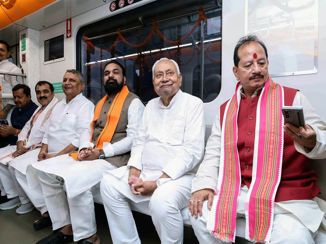 Bihar CM Nitish Kumar with Deputy CM Samrat Choudhary and Vijay Kumar Sinha (File Photo/ANI)