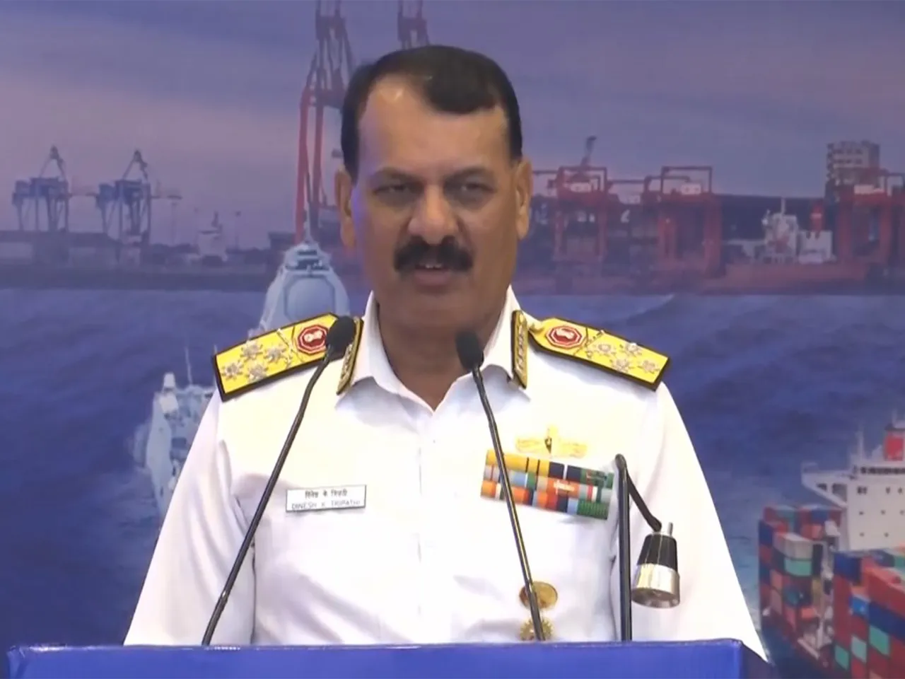 Admiral Dinesh K. Tripathi, the Chief of Naval Staff (CNS) (Photo/ANI)