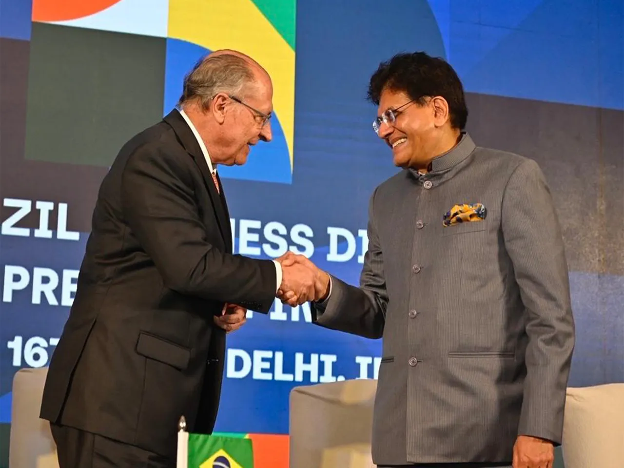 Brazil’s VP Geraldo Alckmin and Union Minister of Commerce and Industry, Piyush Goyal (Photo/Photo/PiyushGoyal)