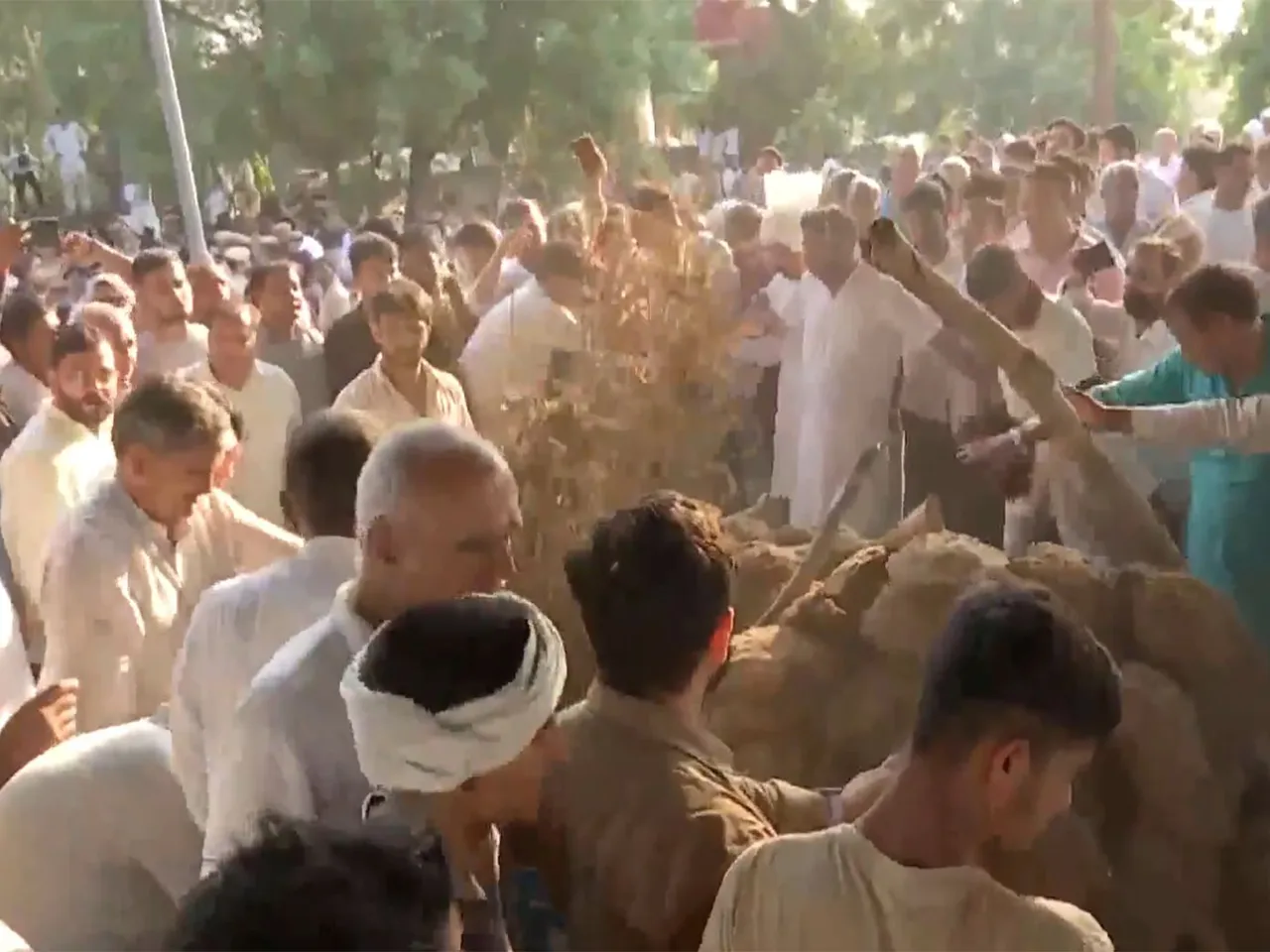 Rohtak ASI Sandeep Lathar cremated in Jind (Photo/ANI)