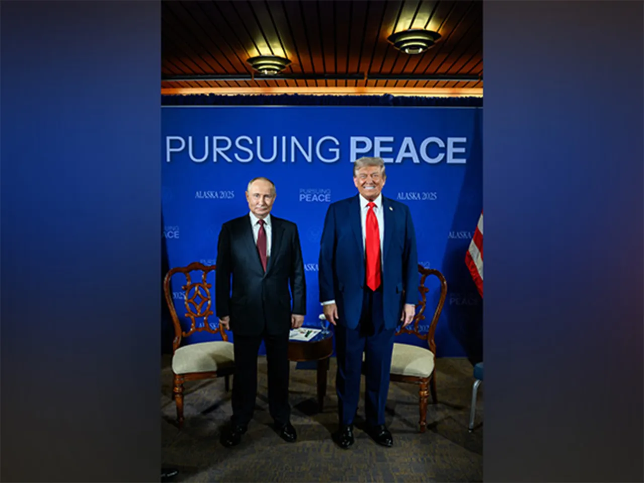 Russian President Vladimir Putin with his US counterpart Donald Trump (right) at the summit in Alaska in August 2025 (File Photo/Reuters)