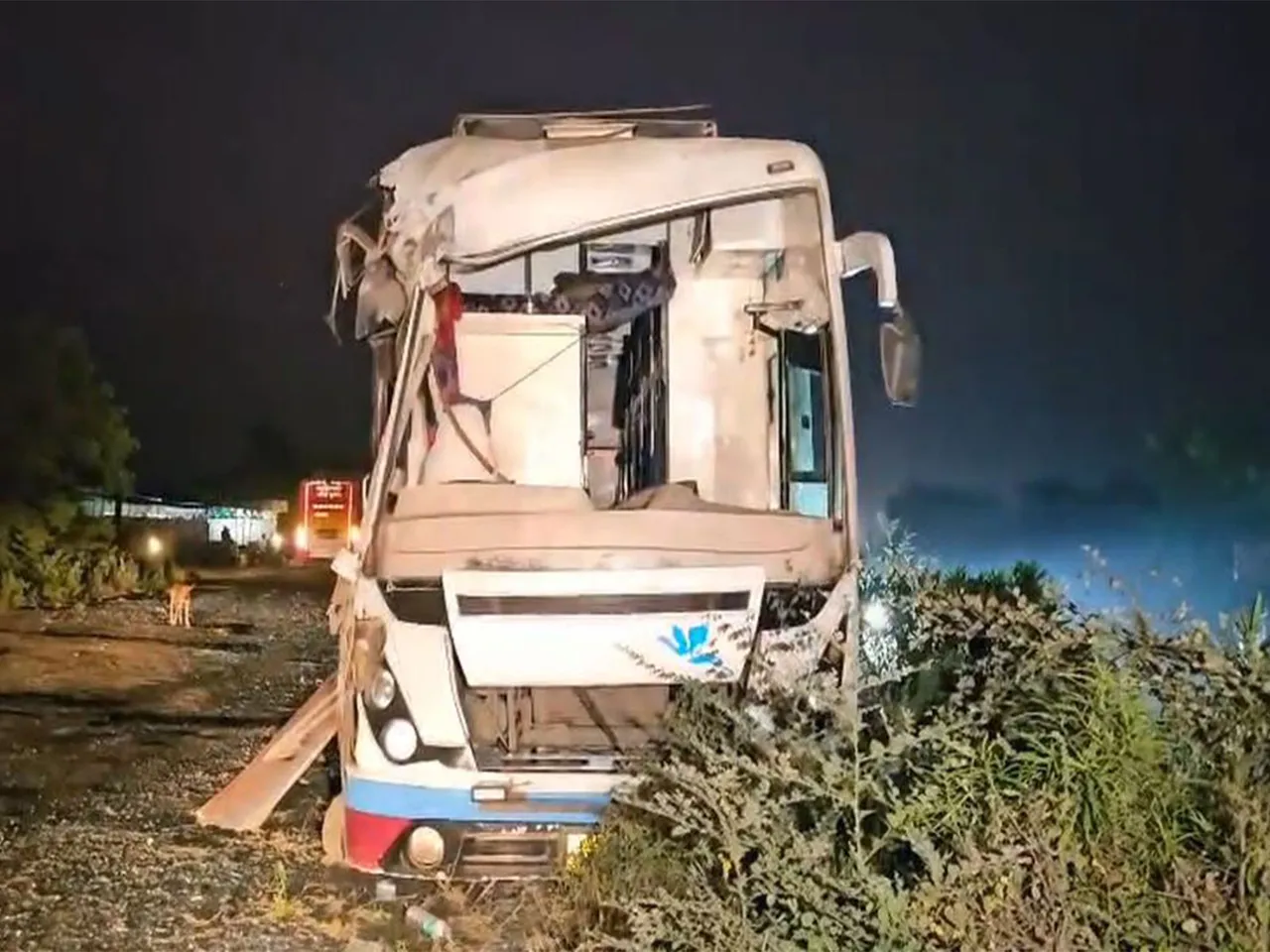 Buses collision near Pardi bypass (Photo/ANI)