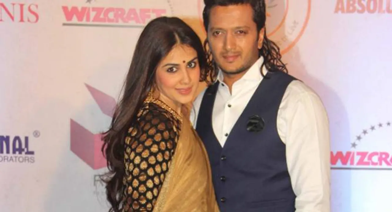 Black and gold anarkali fails to hide pregnant Genelia's baby bump! 