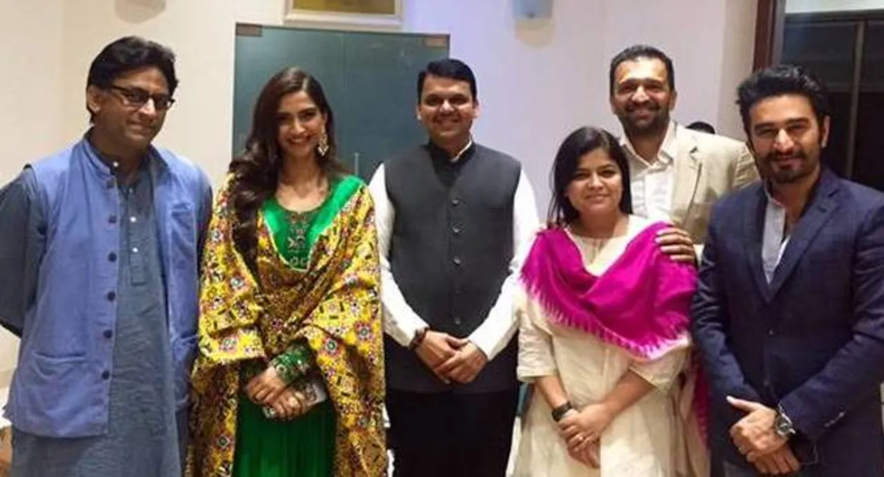 Sonam Kapoor meets Maharashtra CM Fadnavis
