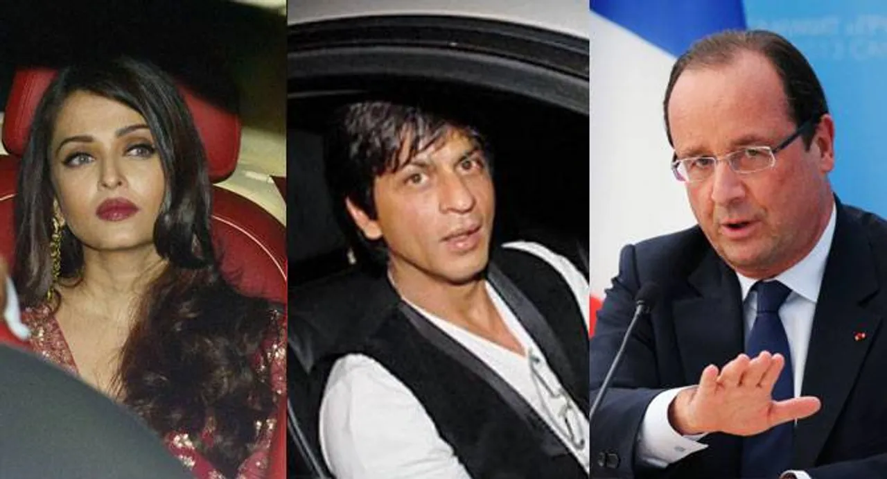 SRK, Aishwarya to dine with French President Francois Hollande