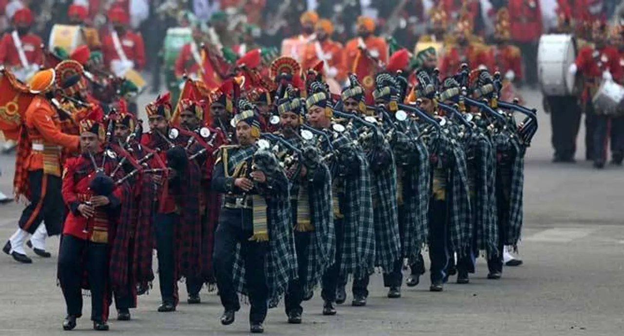 Delhi Police makes debut at 'Beating the Retreat'