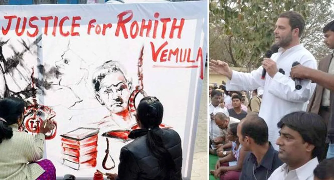 Dalit student suicide: Rahul Gandhi joins hunger strike; BJP slams him