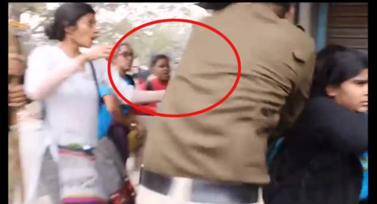 Delhi Police brazen face goes viral; females slapped, stripped and thrown on floor outside RSS office