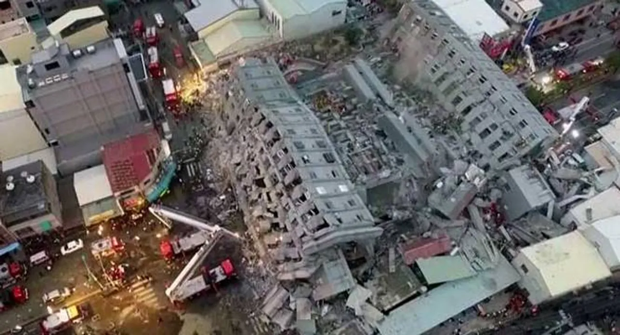 Taiwan earthquake topples buildings, 14 dead, over 100 missing