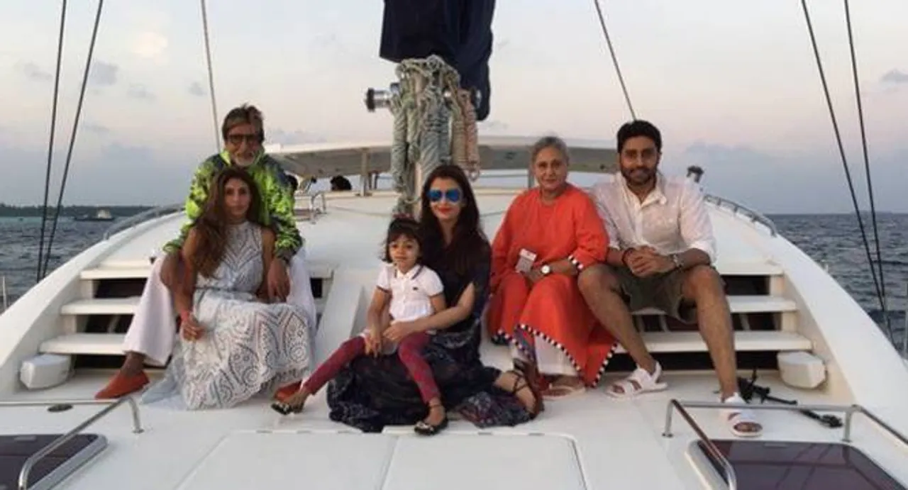 Big B shares adorable pic of 3 beauties of his life in Maldives