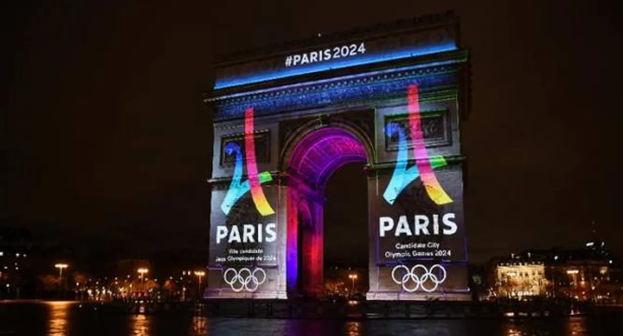 Olympics: Paris 2024 logo lights up Arc de Triomphe