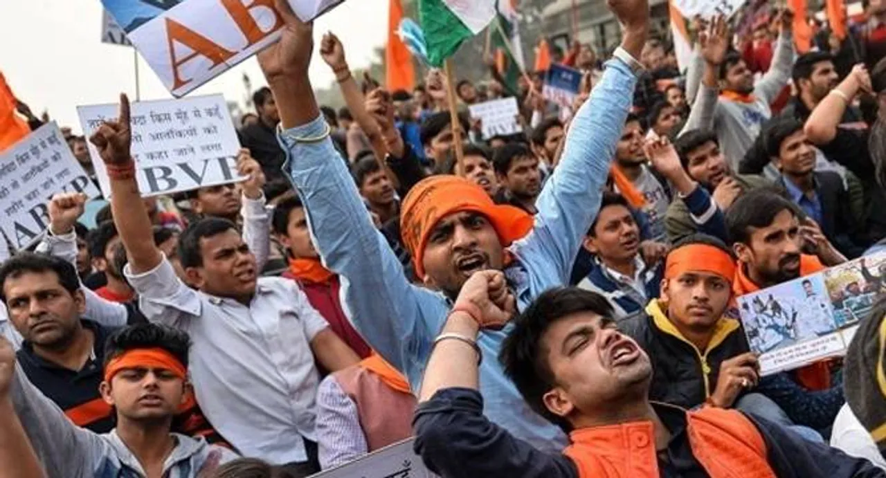 JNU row: ABVP holds counter protest