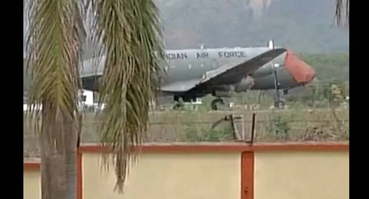 Air Force aircraft's tyre bursts while landing; no casualty 