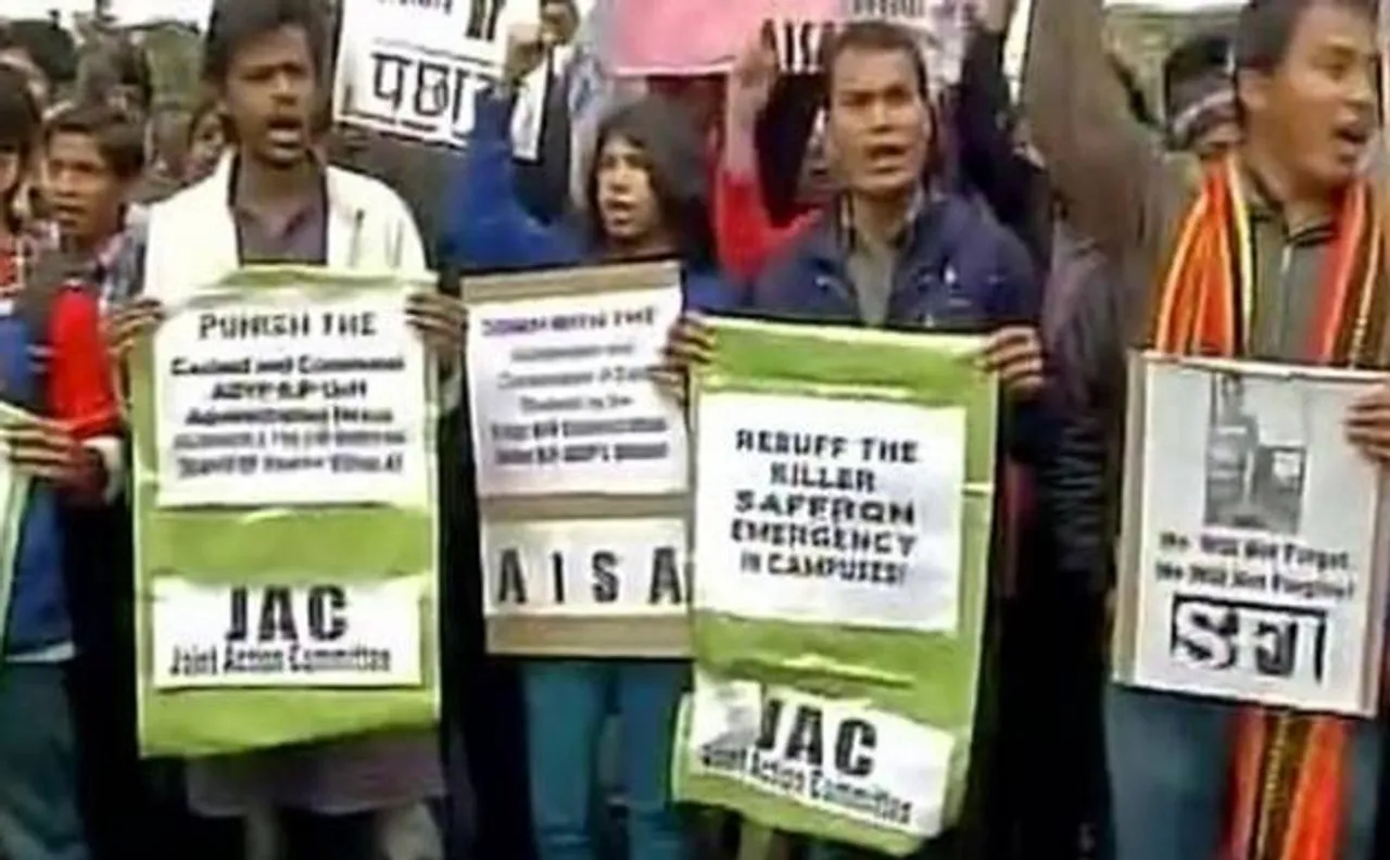 Rohith Vemula issue: JNU students protest outside HRD ministry