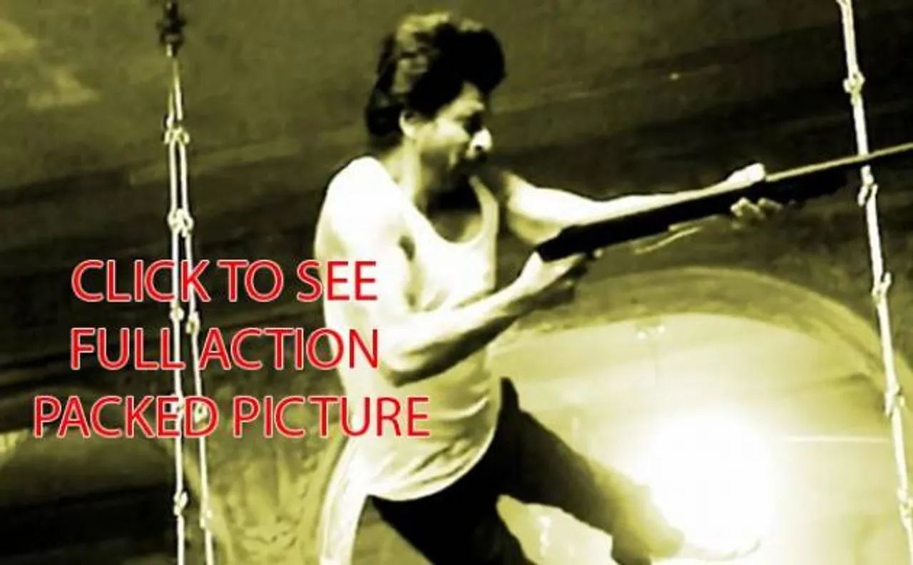 Shah Rukh Khan flies in kickass action picture from the sets of Raees