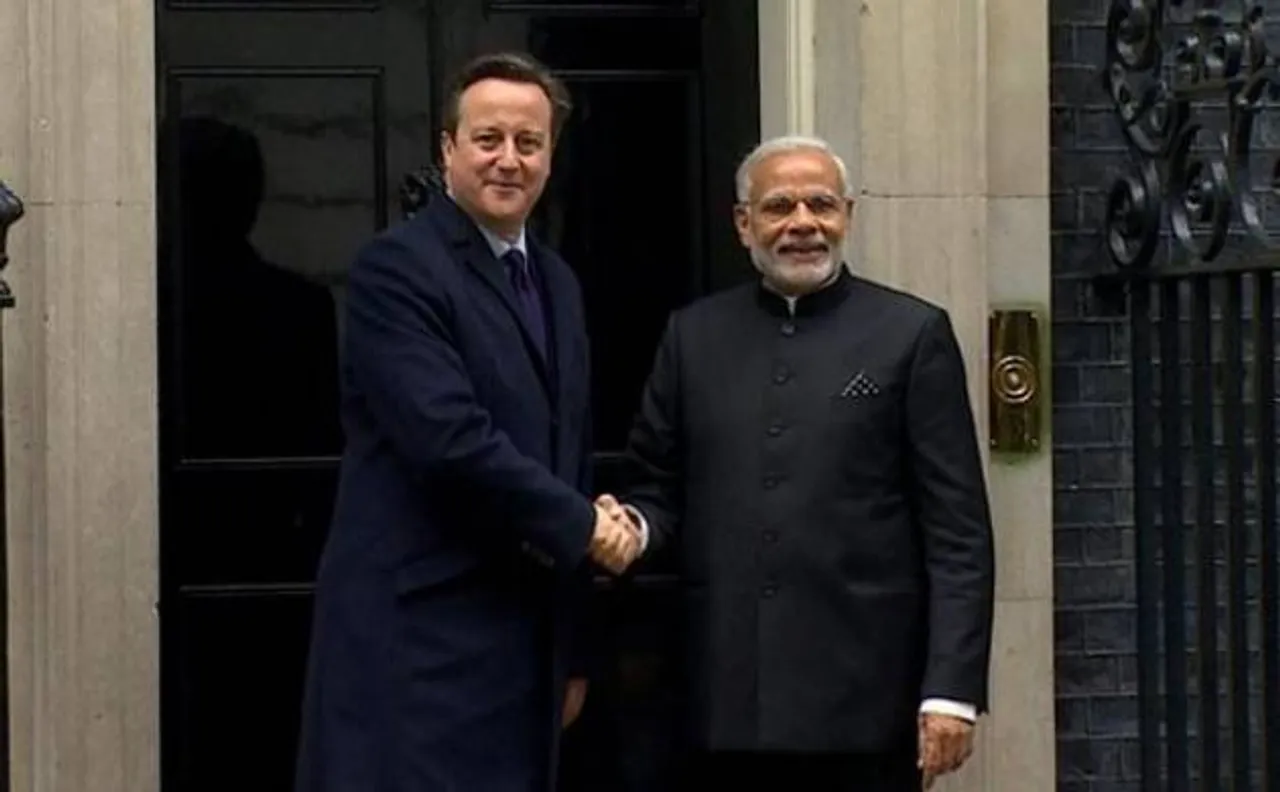 Narendra Modi meets Cameron; discuss 'vibrant' partnership