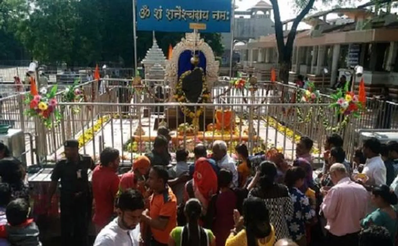 Devotees throng Shani temple on Saturday after lifting of ban