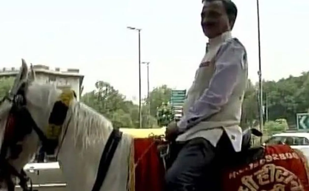 Odd-Even Scheme: One MP rides horse, other opts cycle to Parliament