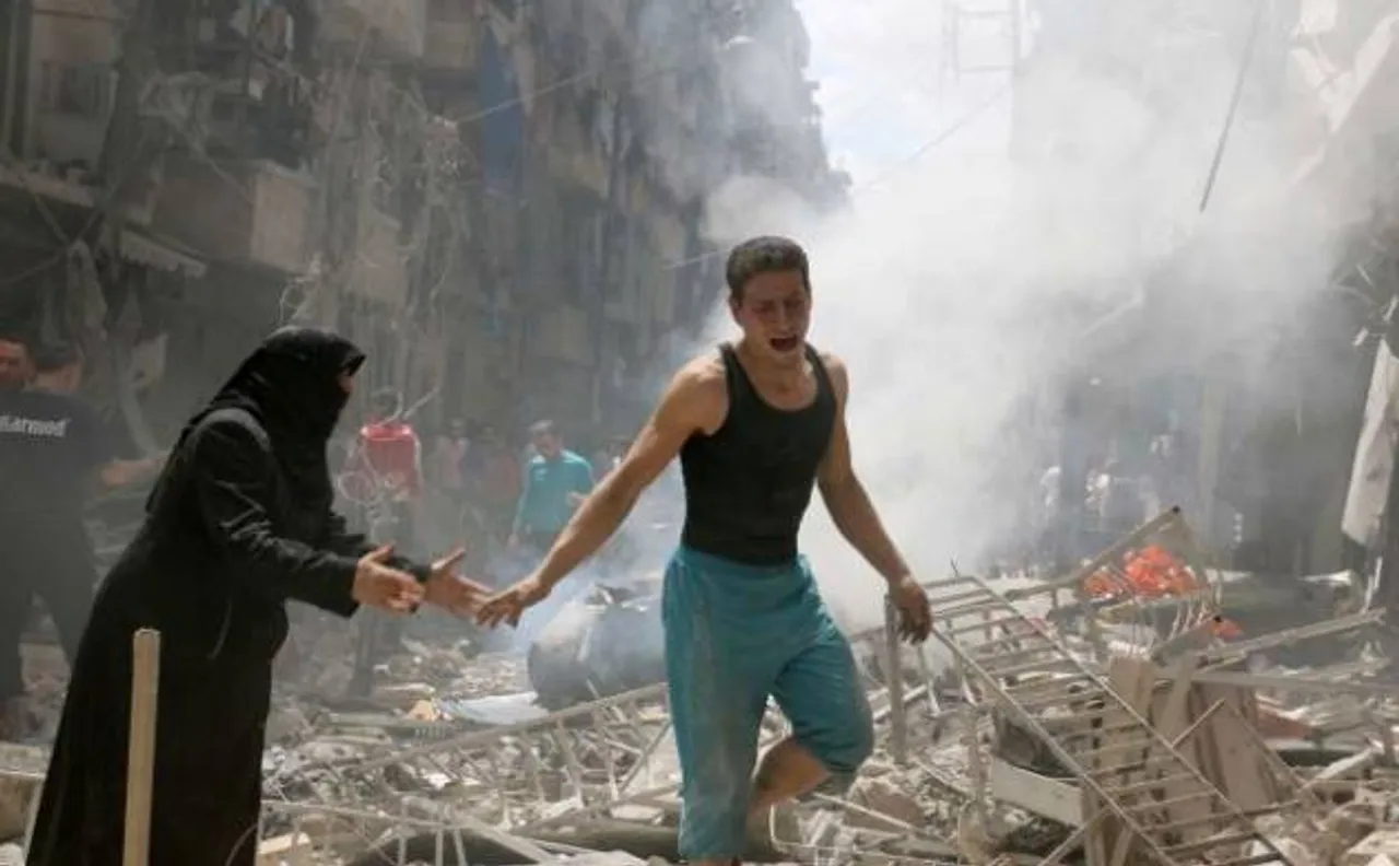 Air strike hits clinic in rebel area of Syria's Aleppo