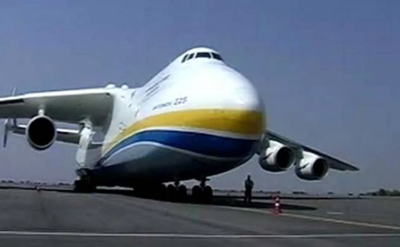 World's biggest plane Antonov An-225 Mriya lands in Hyderabad
