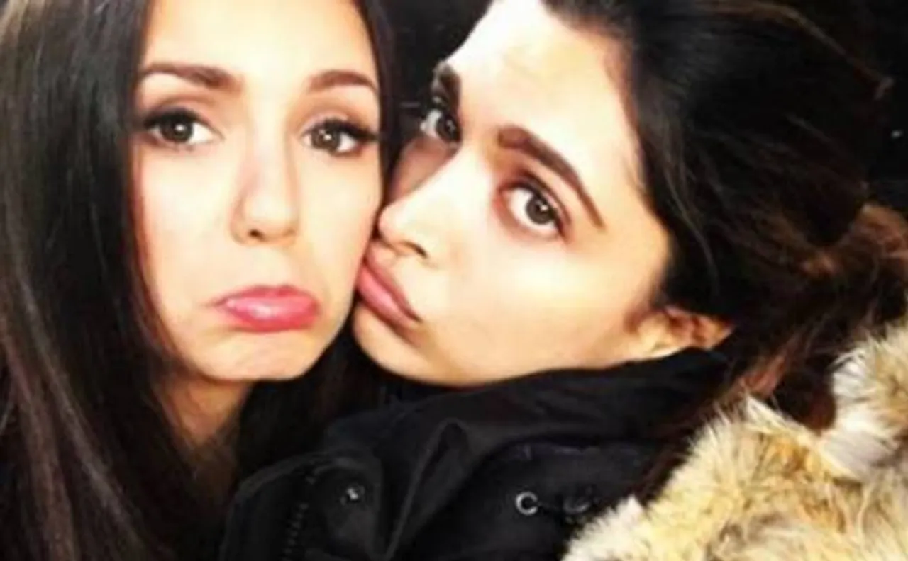 Nina Dobrev posts sad face selfie with Deepika Padukone