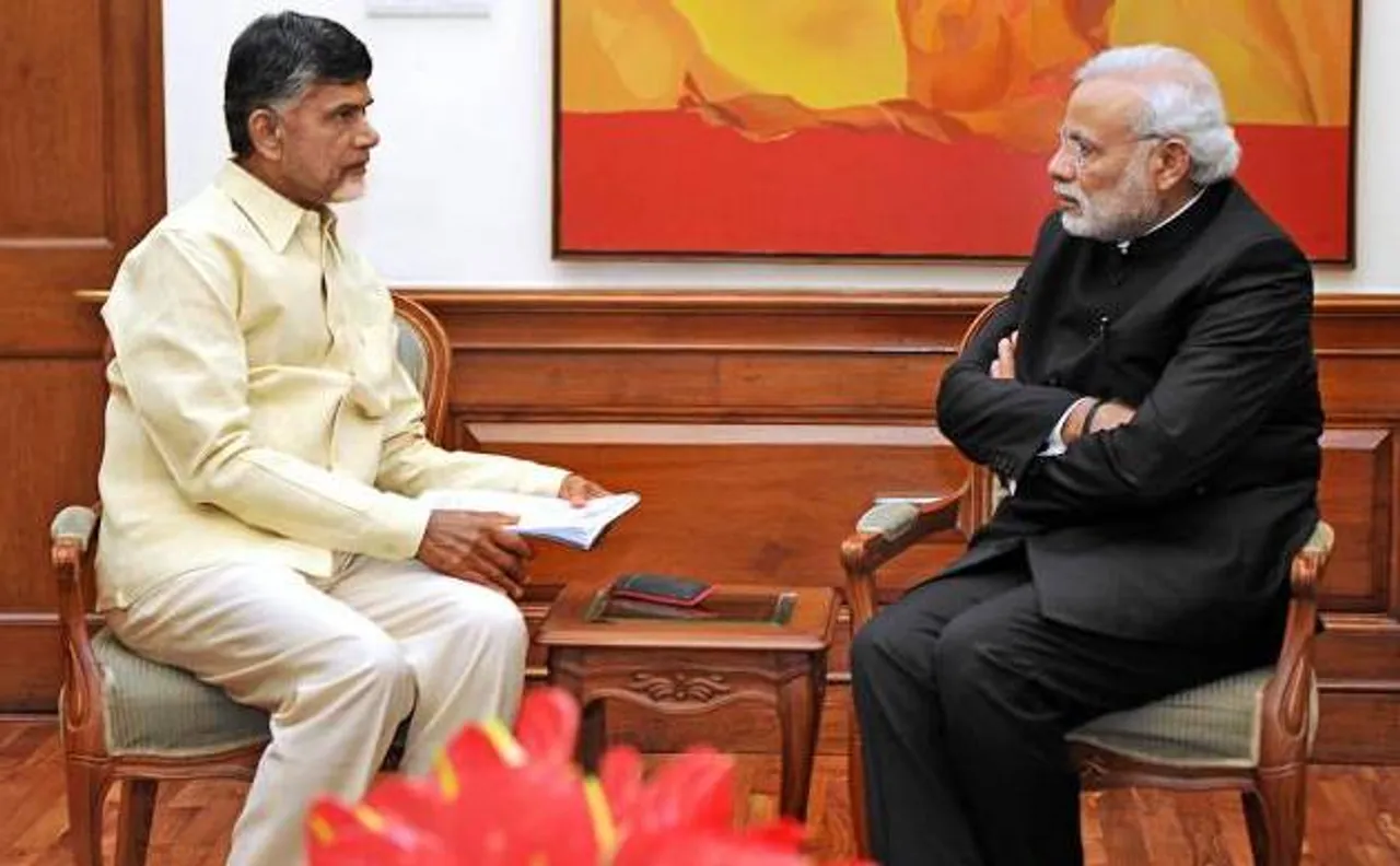 N Chandrababu Naidu meets PM Narendra Modi, seeks special status for Andhra Pradesh