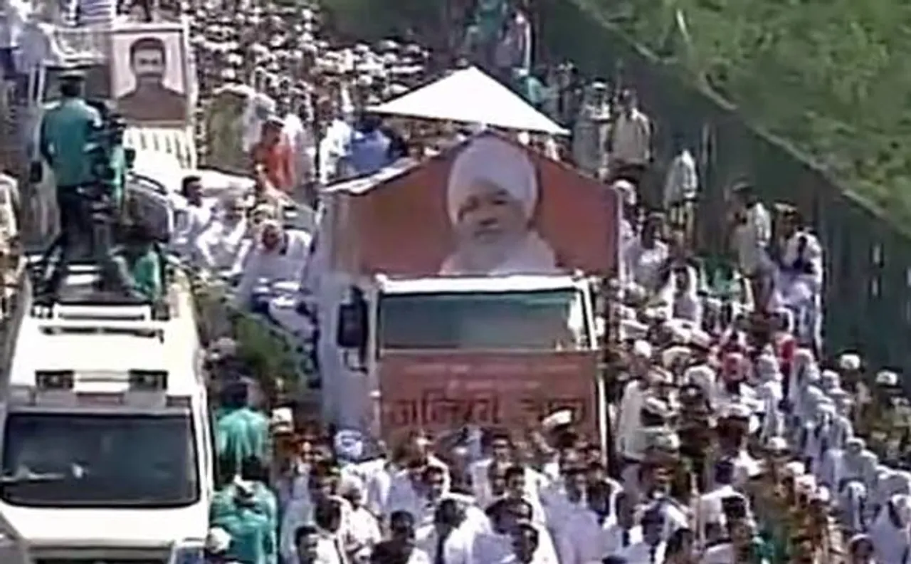 Baba Hardev Singh's funeral procession: Thousands of followers bid emotional adieu to Nirankari chief in Delhi