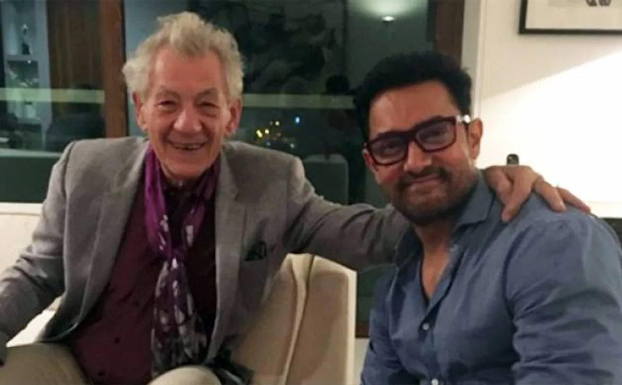 Aamir Khan dines with Ian McKellen