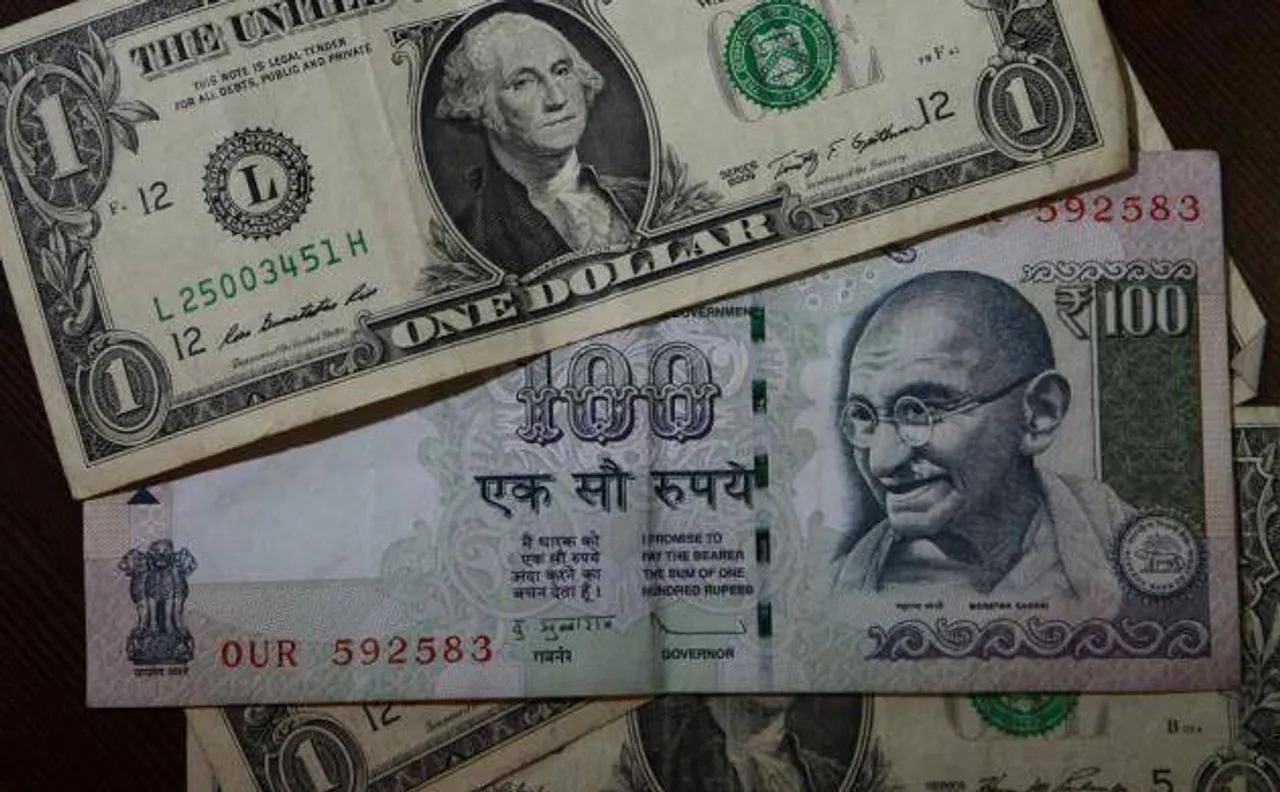 Rupee slips 10 paise to 67.26 on dollar demand