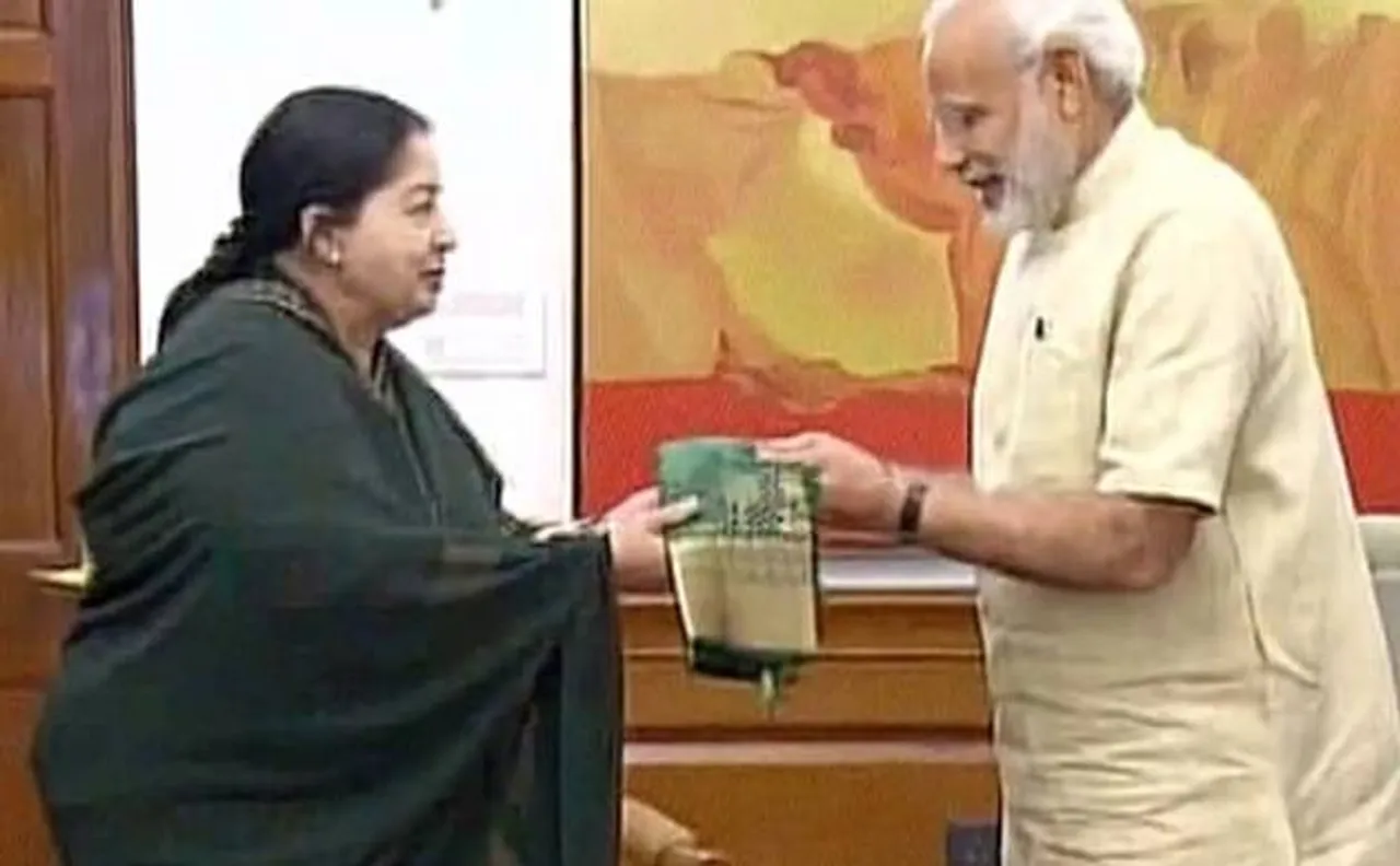 Tamil Nadu CM Jayalalithaa meets PM Modi in Delhi