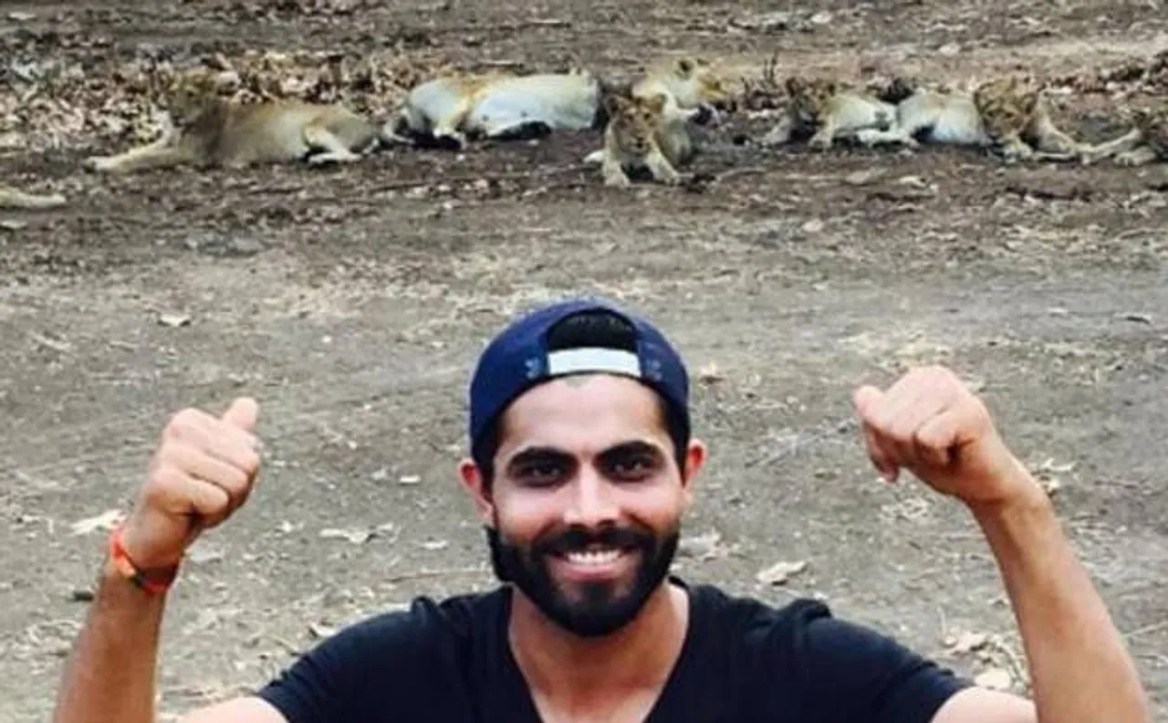 Ravindra Jadeja in trouble for taking selfie with lions at Gir wildlife sanctuary