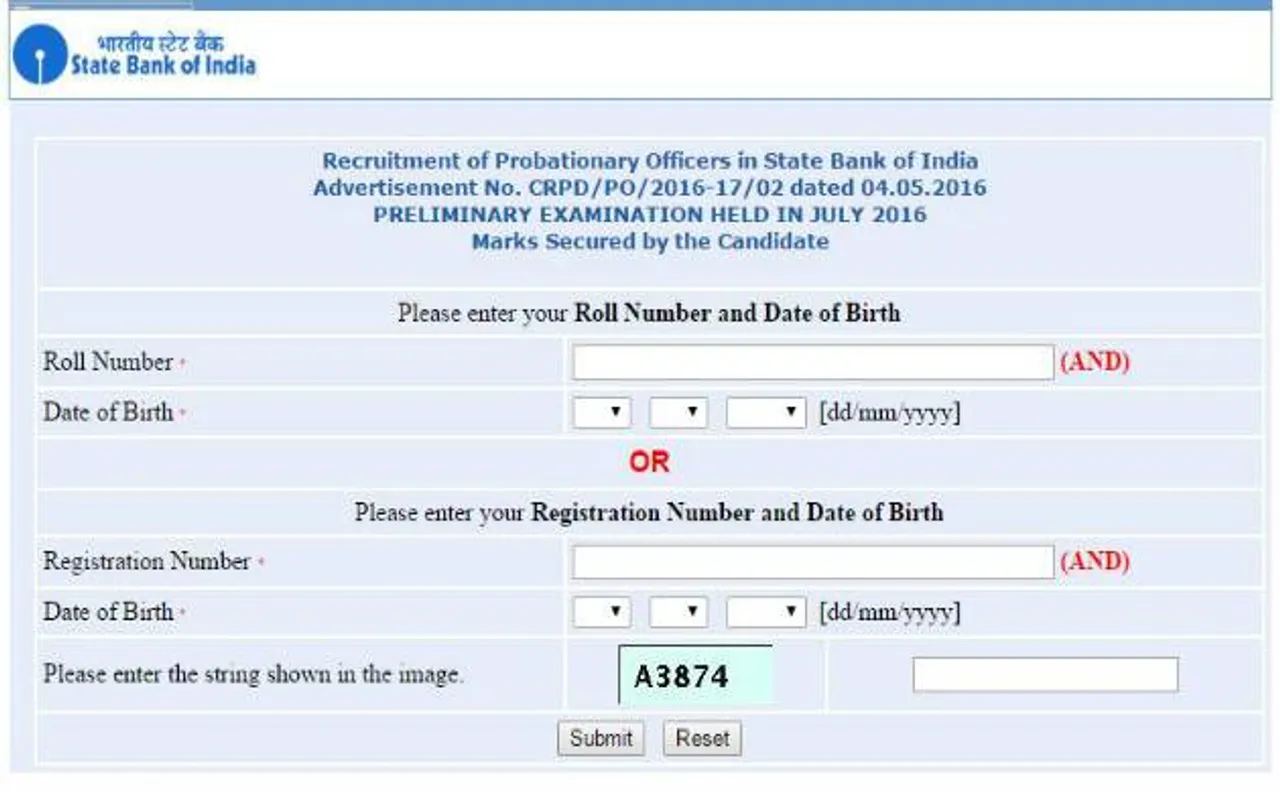 SBI PO Prelims Results 2016 announced check @ www.sbi.co.in