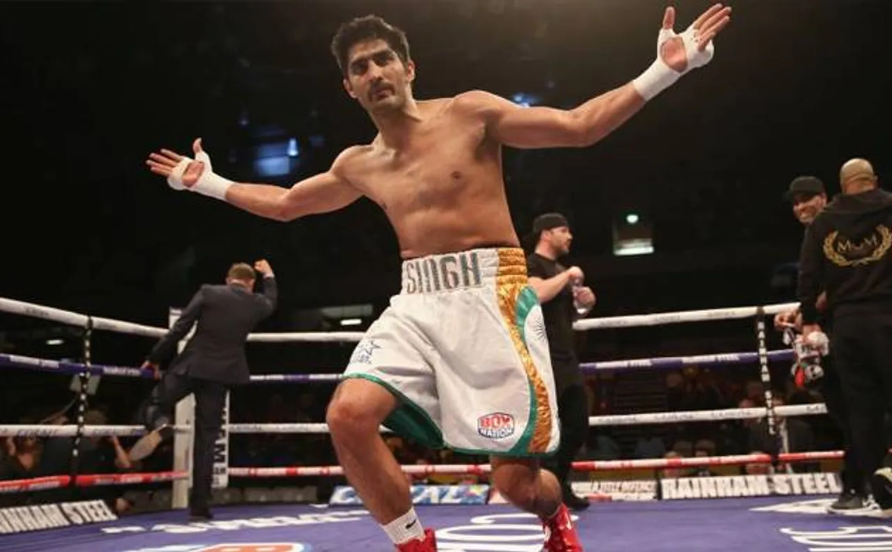 Star boxer Vijender Singh wins WBO Asia Pacific Super Middleweight title 