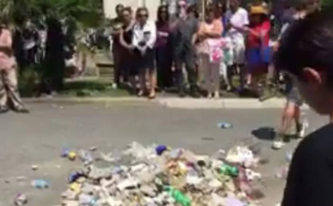 People throw trash, show disgust where Nice attacker was killed