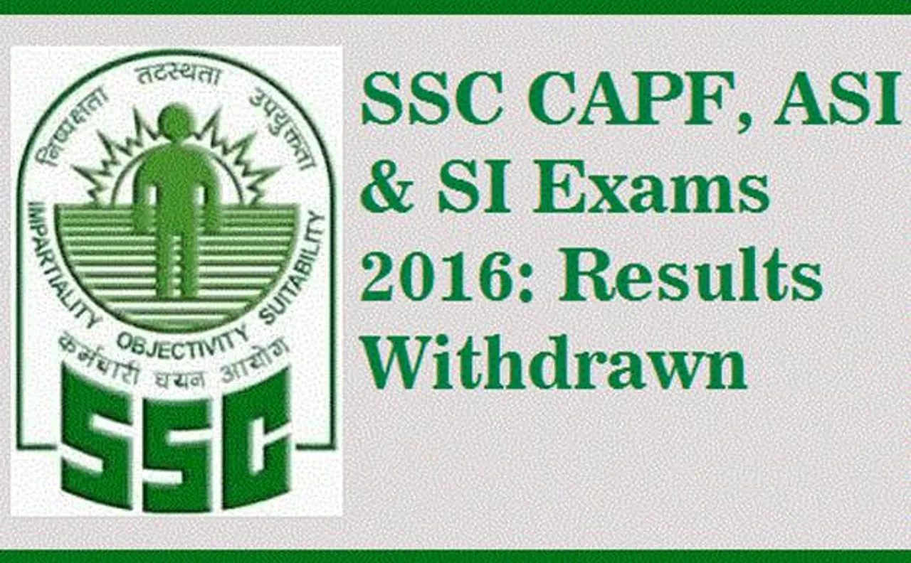 The revised results of Sub Inspector, Central Armed Police Forces declared by SSC