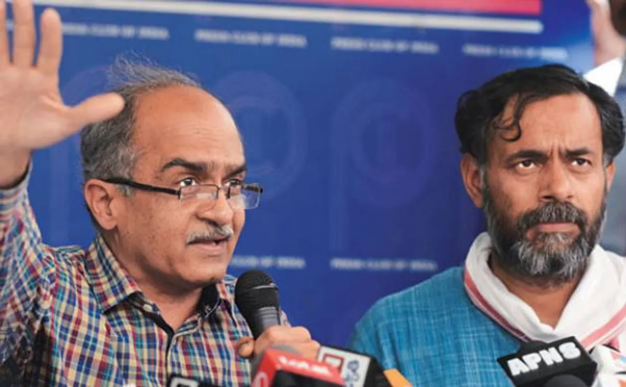 'Alternative political vehicle' by Yogendra Yadav, Prashant Bhushan by Oct 2