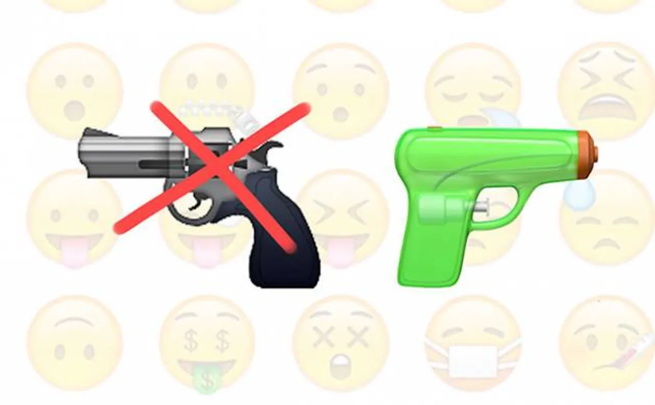 iOS 10 update replaces pistol emoji wuth a water gun