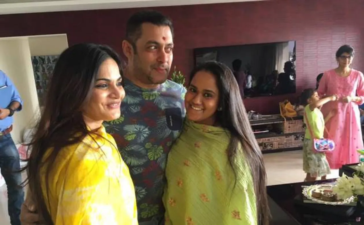 Salman Khan celebrates RakshaBandhan with sisters Arpita and Alvira Khan 