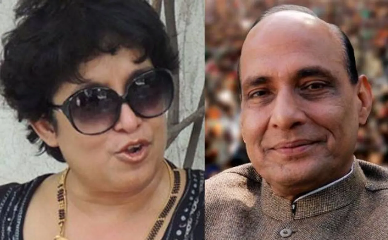 Tasleema Nasreen requests Rajnath to grant extension of her RP