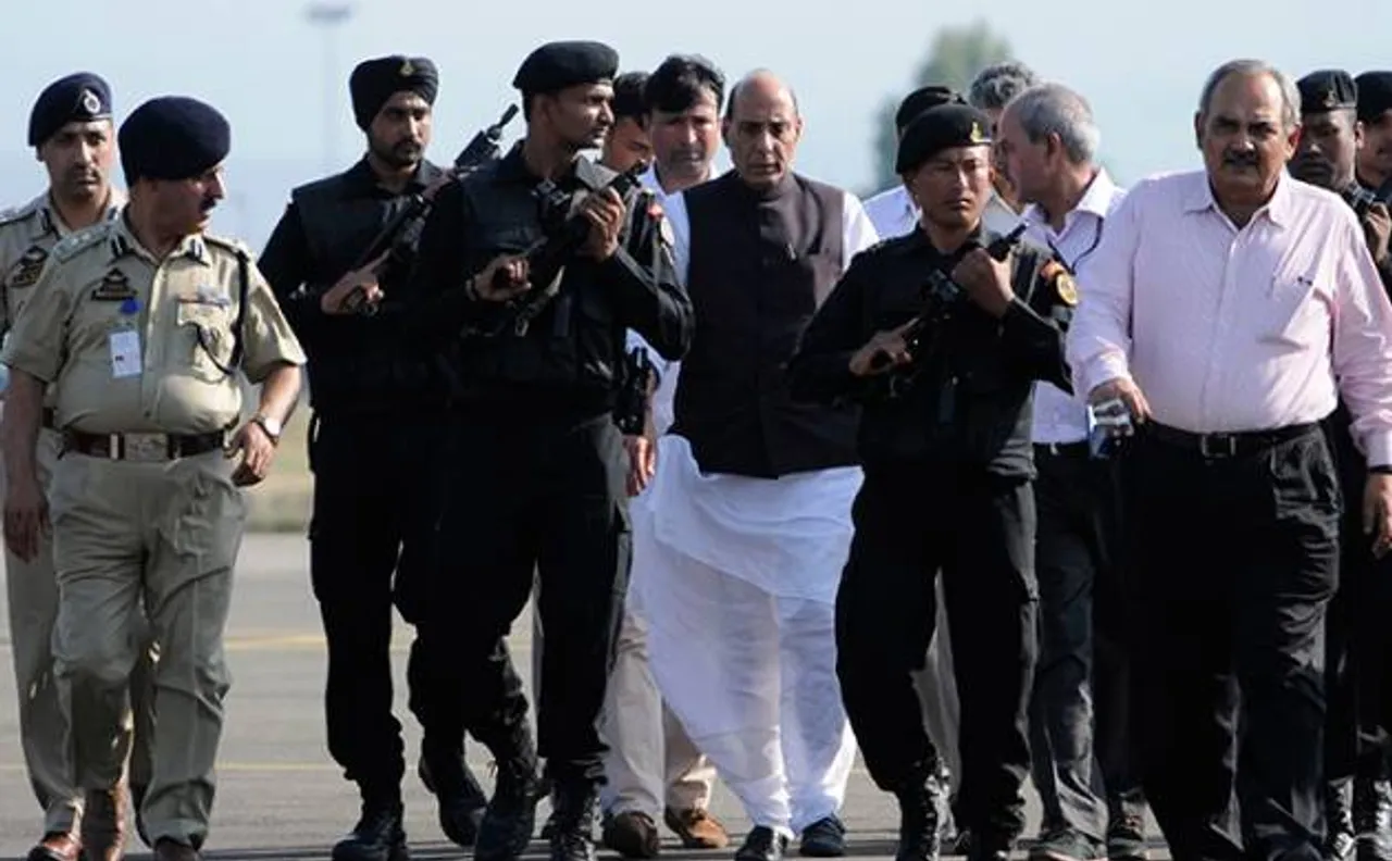 Kashmir unrest: Rajnath Singh reaches Kashmir, reviews security situation 