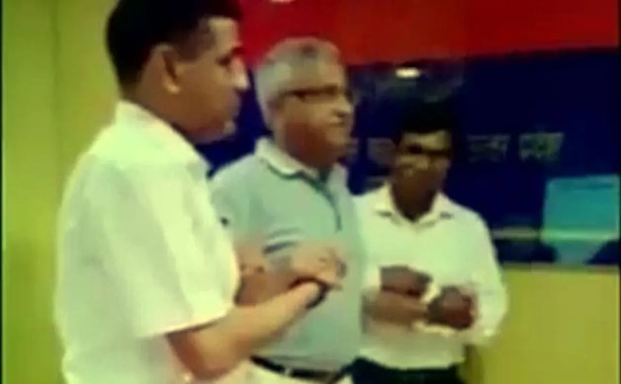 Watch: UP Supercop tests Taser gun on him, surprises colleagues