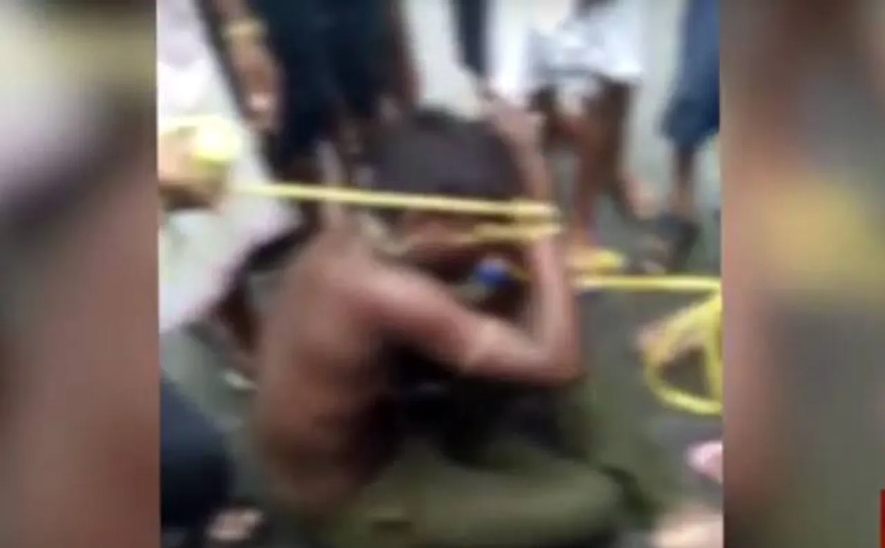 Caught on camera: Dalit man stripped, beaten in Jaipur for speaking with a girl
