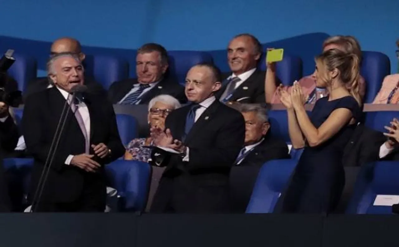Brazil's President Michel Temer, was booed at an annual military parade in Brasilia
