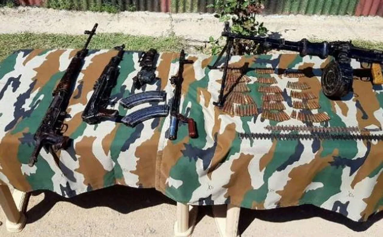 Militant hideout in Tral busted; arms, ammunition seized
