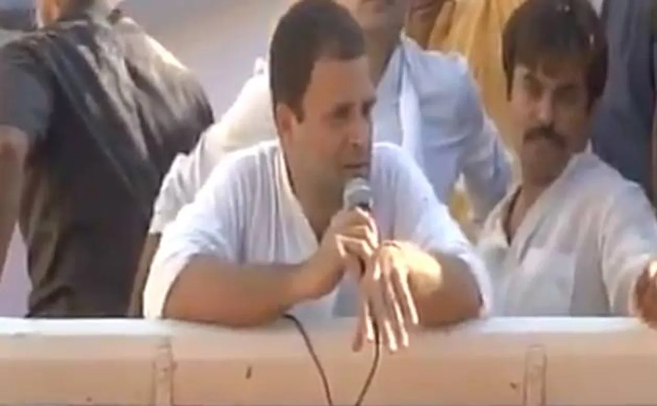 Sitapur: Throw as many shoes as you want; I am not scared, Rahul Gandhi to BJP, RSS
